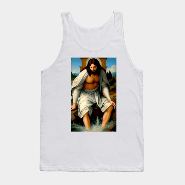 Jesus gets wet in the creek Tank Top by Marccelus